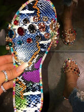 Sandalias transparentes con estampado de diamantes de imitación